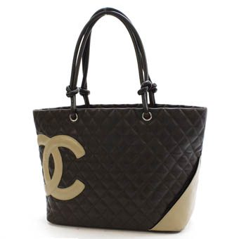 CHANEL シャネル カンボンライン コピー ラージ ショルダーバッグ  A25169 ブラウン オレンジ カーフレザー